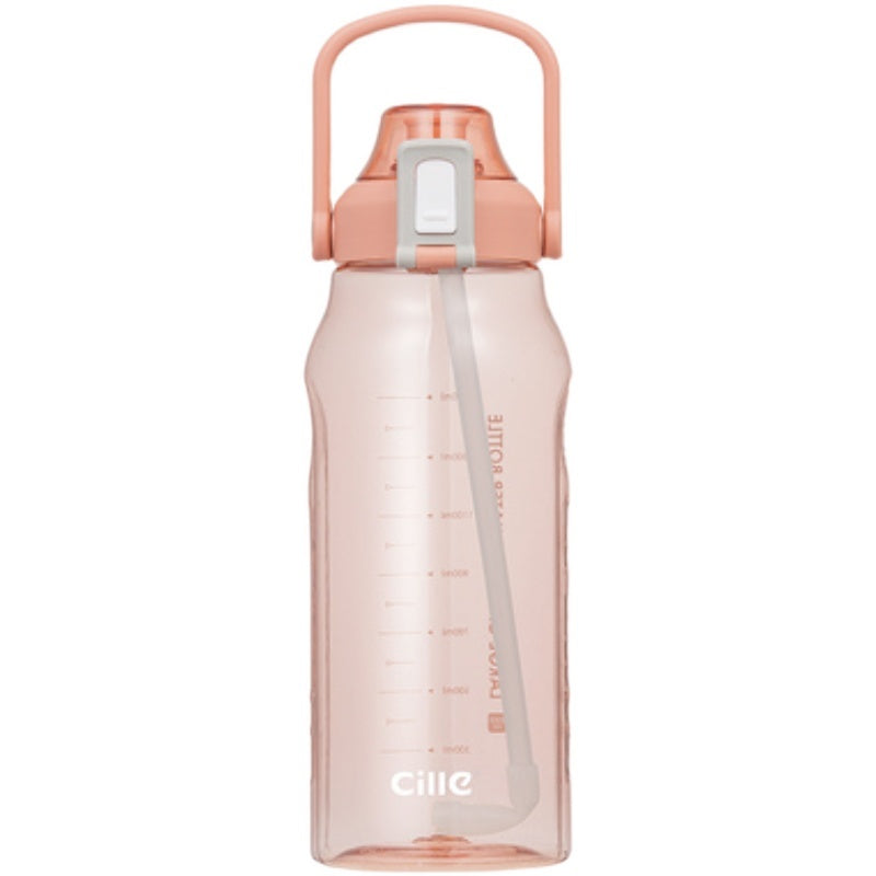 Water Glass Straw Water Bottle With Scaled Material Sports Bottle