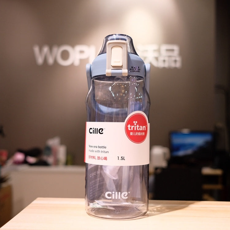 Water Glass Straw Water Bottle With Scaled Material Sports Bottle